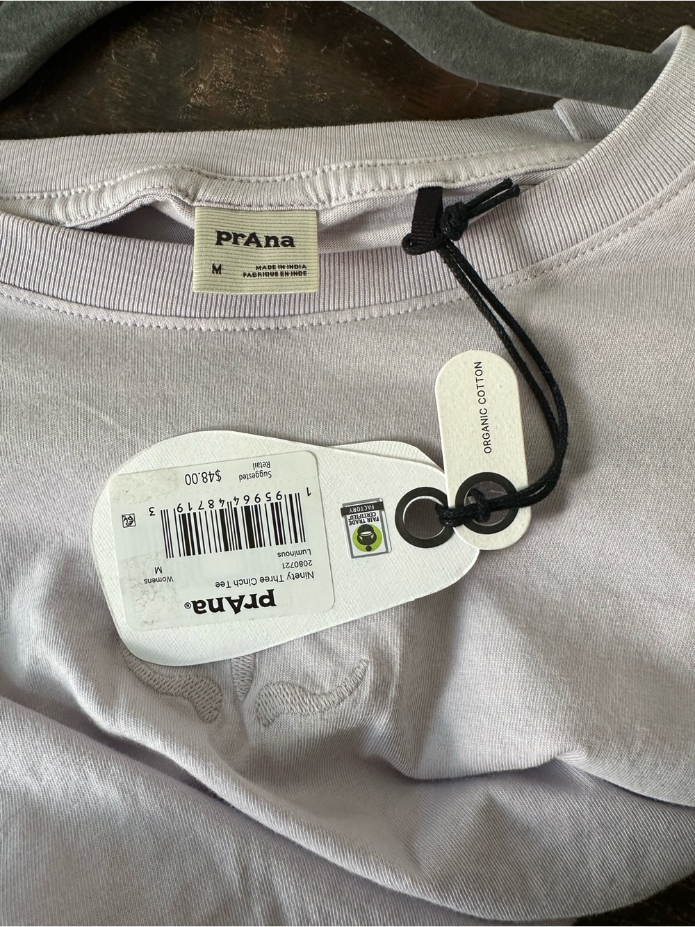 Prana Lavender Cropped Tee - Picture 3 of 6